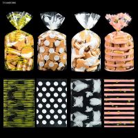 ♦ 50Pcs Gold White Dots Cellophane Bag Clear Opp Plastic Bags for Candy Lollipop Cookie packing Packaging Wedding Party Gift Bag