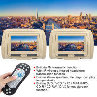 7 ใน Universal Car Headrest Monitor เครื่องเล่นวิดีโอ DVD พร้อม USB/FM/IR/GAME