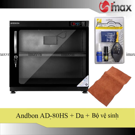 Tủ chống ẩm andbon ad-80hs 80 lít - công nghệ japan + bộ vệ sinh máy ảnh 8 - ảnh sản phẩm 1