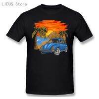 Holiday Car, Sunset On The Beach Cool And Short Sleeve Casual T-Shirt Men Fashion O-Neck Tshirts Tee Top