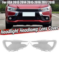 1 Pair for Mitsubishi ASX 2013-2018 Car Headlight Lens Cover Lamp Shade Lens Head Light Shell Cover L+R