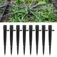 10 Pcs Adjustable 360° 8 Hole Micro Sprinkler Full Circle Scattering Spray Nozzle Drip Irrigation Inserting Ground Stake Emitter