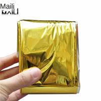 ผ้าห่มฉุกเฉิน Outdoor Survive First Aid Military Rescue Kit Windproof Waterproof Envelope Type Blanket Camping Hiking Tools-SDFU STORE