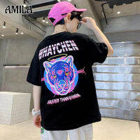 AMILA Boys เสื้อยืดแขนสั้นเด็กวัยกลางคนและวัยกลางคนเสื้อแฟชั่นหล่อ