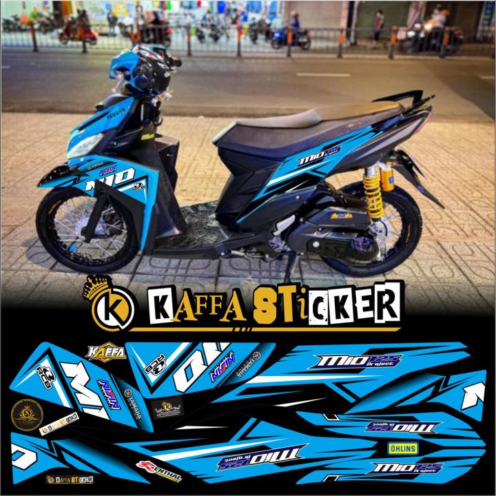 Stiker Mio M3/Z Decal Striping Mio M3/Z Premium Racing polet biru muda ...