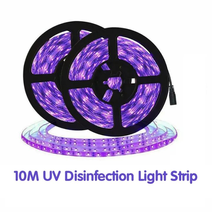 10M Led Uv Light Strip Ultraviolet Flexible Purple 33Ft Blacklight 600 Leds  Disinfect Light Strip | Lazada.Vn