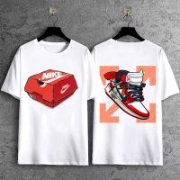 2023 NEW Drifit Swoosh AIR Shoes-กราฟิกการพิมพ์ Vintage Plain Tees เสื้อยืดสั้นสำหรับชาย Unisex S-3xl