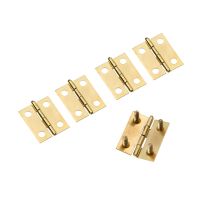 20Pcs Kitchen Cabinet Door Hinges Furniture Accessories 5 Holes Gold Drawer Hinges for Jewelry Boxes Furniture Fittings 18x16mm