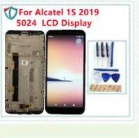 5.5 "สีดำ + กรอบสำหรับ Alcatel 1S 2019 5024D 5024A จอแสดงผล LCD ที่มีการประกอบแผงเซ็นเซอร์ดิจิไทเซอร์หน้าจอสัมผัส