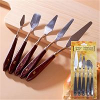 5Pcs/set Spatula Set Knife Scraper Smoother Metal Decoration Baking Pastry Tools