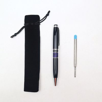 ปากกาลูกลื่นโลหะหรูหรา0.7มิลลิเมตรสีดำ/ สีฟ้าคุณภาพสูงหมึกเติมปากกาสำหรับปากกาเขียนธุรกิจสำนักงานอุปกรณ์การเรียนส่ง1เติม