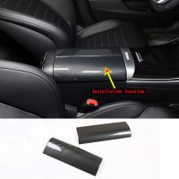 Car Armrest Cover Trim for Mercedes Benz C Class W206 C200 C220 C260 C300 2022 Kits ABS Carbon Fiber