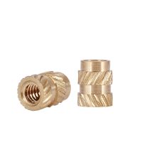 M1.4 M1.6 Brass Knurled Round Insert Embedded Nut Copper Nusert Injection Moulding Nut Small Phone Nut Nails Screws Fasteners