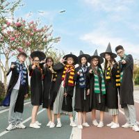 original Harry costume wizard magic robe school uniform cosplay children adult cloak Halloween clothes