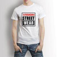 เสื้อยืดแขนลำลองขาสั้นสำหรับผู้ชาย,XS-6XL คอตตอน100% พิมพ์ลายโลโก้ Vision Plus Size ของขวัญวันเกิด