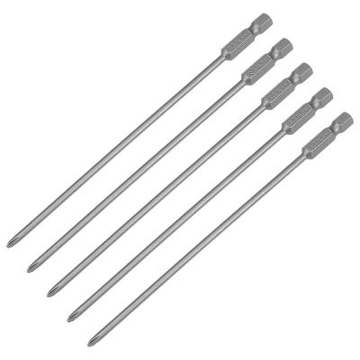 5pcs 100mm 150mm Hex Shank Cross Head Screwdriver Bits Electric Driver Hand Tool PH1 PH2 Magnetic Phillips Screwdriver Drill Bit Screw Nut Drivers