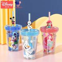 Disney  สินค้าลิขสิทธิ์แท้  ‼️ ลายใหม่  หัดดูดหลอด ขนาด ฝาปิดพร้อมหลอด 320ml เทไม่หก  แก้วกาแฟ แก้วใส่เครื่องดื่ม