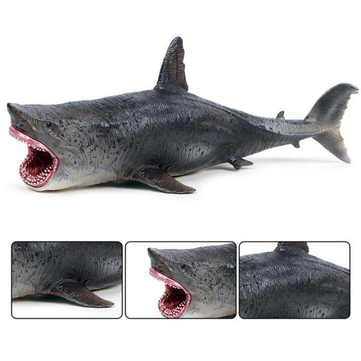 ชีวิตในท้องทะเลสัตว์ทะเลmegalodon-sharkตุ๊กตาขยับแขนขาได้การศึกษาการเรียนรู้ของขวัญของเล่นสำหรับเด็กของเล่น