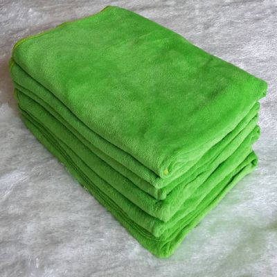 ผ้าเช็ดตัว ผ้าขนหนูนาโน ขนาด 28x56 นิ้ว จำนวน 6 ผืน  - A3 -  สีเขียว
