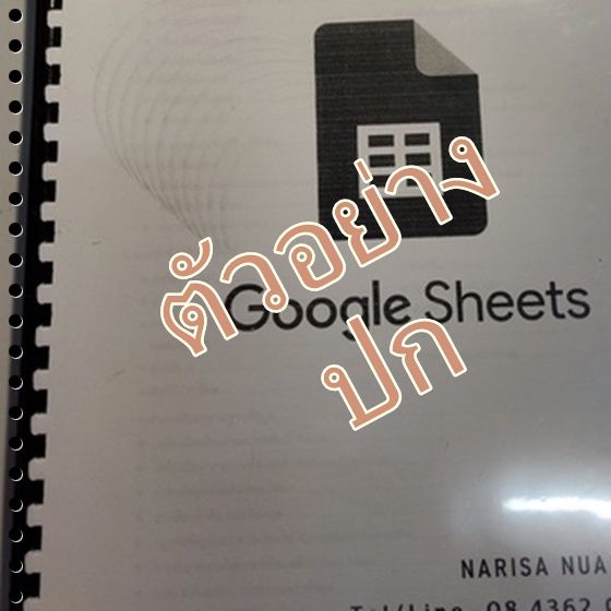 คู่มือการใช้โปรแกรมกูเกิลชีท-google-sheets-ชีทใหม่-เข้าเล่ม-มีให้เลือกแบบสีและขาวดำ