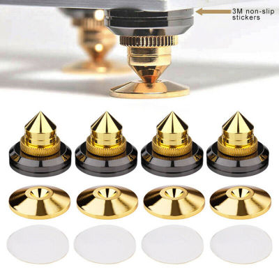 ขาตั้งลำโพง Feet Foot Pad Spikes Cone Floor Foot Nail Gold Speaker Spike With Floor Discs Stand Foot Isolation Spikes Pads