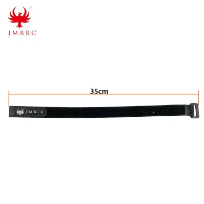 JMRRC 5pcs battery strap black 35cm lithium polymer battery strap Velcro reusable non-slip cable strap