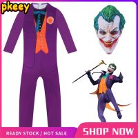 2021เด็ก Joker ชุดคอสเพลย์ผู้หญิงชุดสำหรับชายตลกบอดี้สูทฮาโลวีนชุดแต่งกายเทศกาล Carnival แฟนซีชุด Jumpsuits