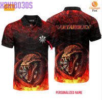 Dartaholics Fire Dragon Dart Custom Name Polo Shirt For Men &amp; Women