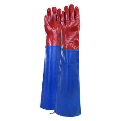 PVC 70 cm ถุงมือยางพีวีซีป้องกันสารเคมี ยาว 70 เซนติเมตร PVC gloves  Chemical Protection 70 CM - Spatter , TACTool