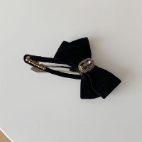 【cw】 Velvet Bow BB Clip Premium Sense Barrettes Female Hair Accessories Clip Hairware Side Clip Top Clip New Hair Pin ！