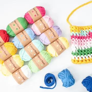 Cheap DIY Hand Knitting Woven Handbag Blanket Thick Yarn T-shirt