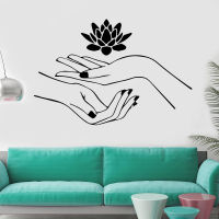 Spa Wall Decals Nail Salon Art Decor Flower Massage Beauty Vinyl Wall Stickers Woman Bathroom Waterproof Home Decoration Z377