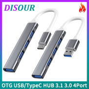 DISOUR HUB USB C 1 Đến 4 3.0 Loại C 3.1 Bộ Chuyển Đổi Chia Nhiều Cổng 4