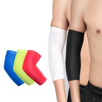 1 Piece Breathable Arm Support Sleeve Sun UV Protection Basketball Running Fitness Armguards Sports Compress Elbow Pads Sleeves