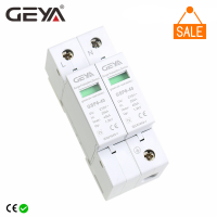 จัดส่งฟรี GEYA GSP8 2เสาป้องกันไฟกระชาก220โวลต์ราง Din SPD AC275V AC385V 400โวลต์440โวลต์40KA SPD บ้านป้องกันไฟกระชาก