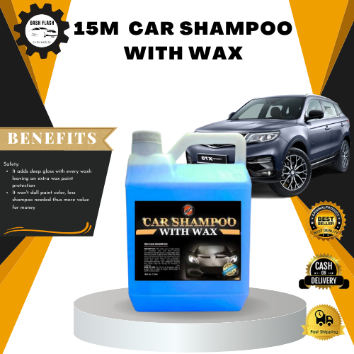 15M CAR SHAMPOO WITH WAX REMOVE DIRT AND GRIMS / EXTRA WAX PAINT