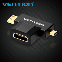 Vention Mini HDMI / Micro HDMI ไปยังอะแดปเตอร์ HDMI 2 In 1 3D 1080P ตัวผู้เป็นตัวเมียสำหรับกล้องโปรเจคเตอร์จอทีวี