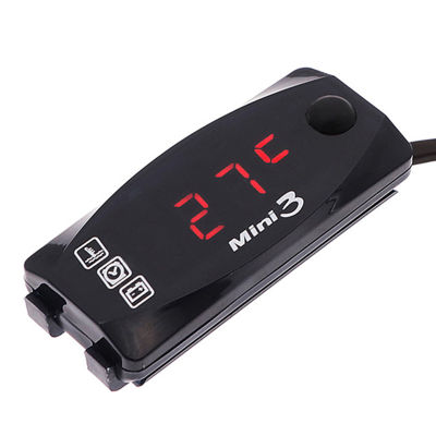 Multifunctional Air Temperature Gauge For Motorcycle 24 Hours Clock Voltage and Voltmeter 3 In 1 Digital Display Meter