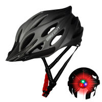 Portable Outdoor Cycling Helmet Breathable Mountain Intergrally-molded Helmets with Taillight Uni Safety Riding Equipment