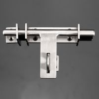 Sliding Bolt Gate Latch  170mm Thickening Stainless Steel Barrel Bolt with Padlock Hole  Interior Door Latches Brushed Finish Door Hardware Locks Meta