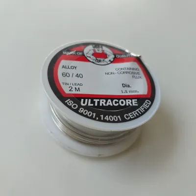 ตะกั่วบัดกรี ULTRACORE 60/40 1.2 mm 2 M แบบ ม้วน แพ็ค 1 ม้วน