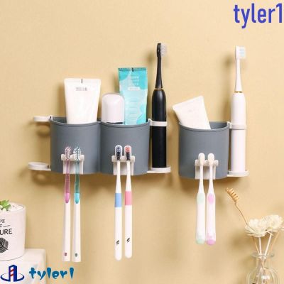 ✜○ TYLER1 Toothbrush Holder Useful Multifunction Waterproof Wall Mounted Bathroom Accessories Drain Shaver Rack