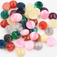 50ชิ้น12มม. สีผสมกระดุมแบบหินแบนเรซิน Cabochons Cameo Fit DIY Cabochons อุปกรณ์ต่างหูถาดแหวน