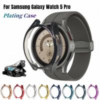 กรณีชุบสำหรับ Samsung Galaxy Watch 5 Pro 45มิลลิเมตร Soft TPU ปกครึ่งแพ็คเกราะป้องกันบน Galaxy Watch 5Pro ป้องกันหน้าจอ