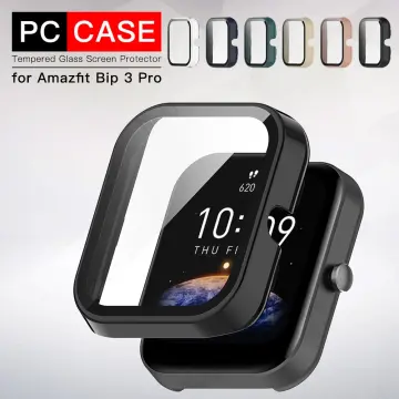 Protective Case Compatible for Amazfit Bip 3/Bip 3 Pro Watch Case Cover,  Screen Protector All-Around Case Hard PC Bumper Cover Shell Cases for Bip