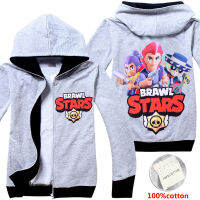 Brawl Star Cardigan Zipper Coat เสื้อกันหนาวเด็กหญิงแขนยาวเสื้อด้านบนเสื้อผ้าเด็กแฟชั่นน่ารักสบายๆกีฬา 2