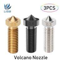 【LZ】№♠☁  3pcs E3D V6 Vulcão Aço Duro Bico Latão Rosca M6 3D Impressora Vulcão Hotend Bico 0.2 milímetros-1.2 milímetros Para 1.75 milímetros Filamento