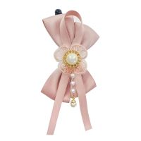 Korean Elegant Flower and Bows Banana Hair Clips for Women New Ribbon Accessories Barette Cheveux Femme