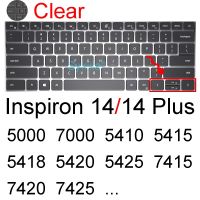 แผ่นครอบแป้นพิมพ์สำหรับ Dell Inspiron 14บวก5000 7000 5410 5414 5418 5420 5425 7415 7420 7425ซิลิโคนเคสหนังปกป้อง2 In 1