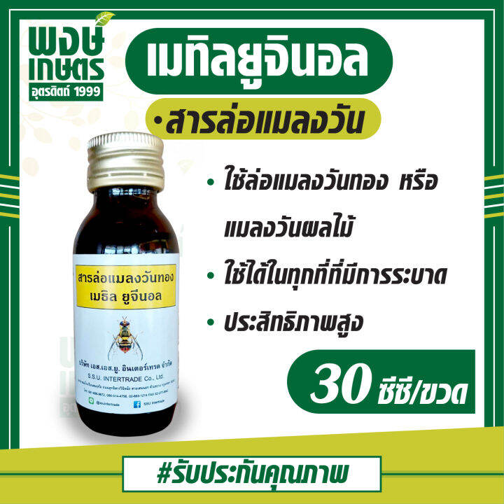 สารล่อแมลงวันทอง-เมธิล-ยูจีนอล-30-cc-สารล่อแมลง-ฮอร์โมนล่อแมลงวันทอง-กับดักแมลงวันทอง-กำจัดแมลงศัตรูพืช-เกษตรอินทรีย์-พงษ์เกษตรอุตรดิตถ์